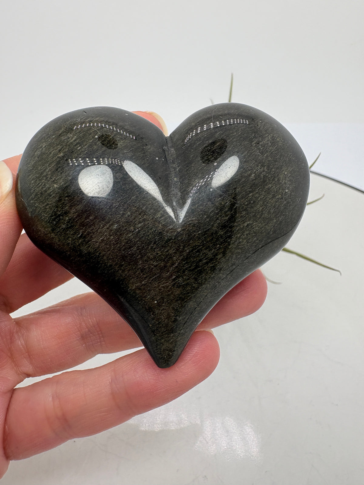 Corazon de obsidiana dorada de México - foto 5