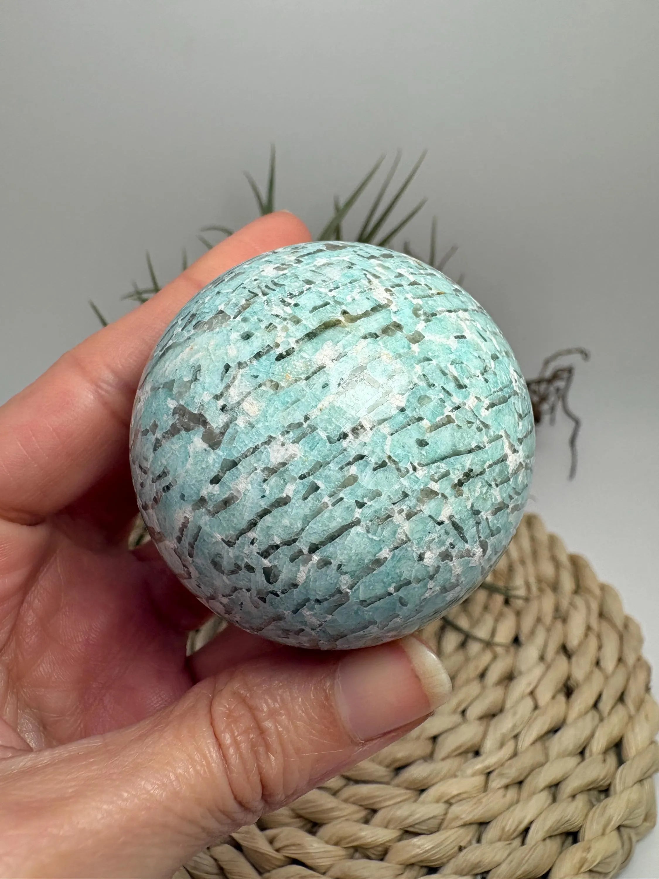 Esfera de amazonita natural