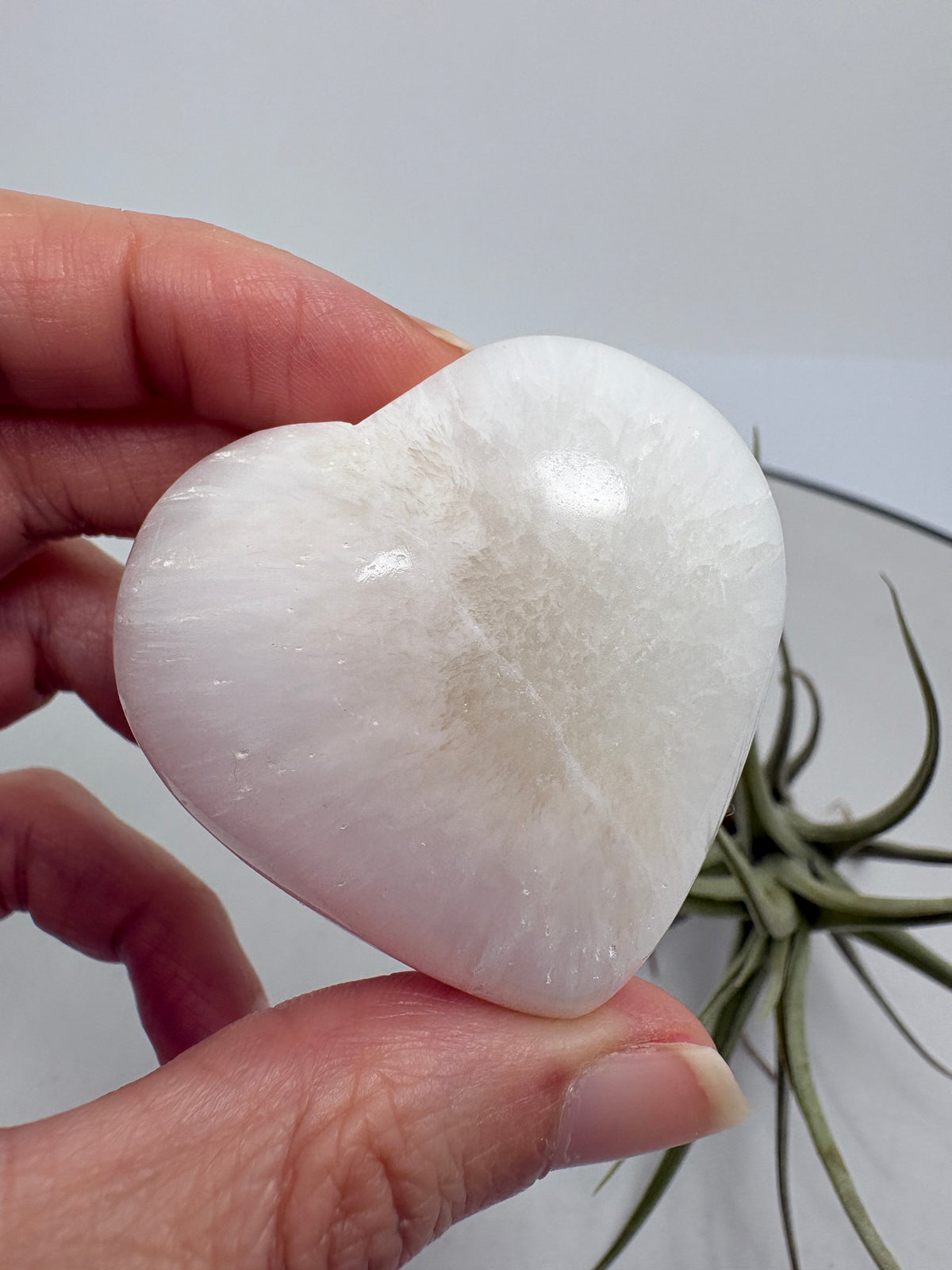 Corazón de escolecita natural pequeño - energía angelical y calma profunda - foto 6