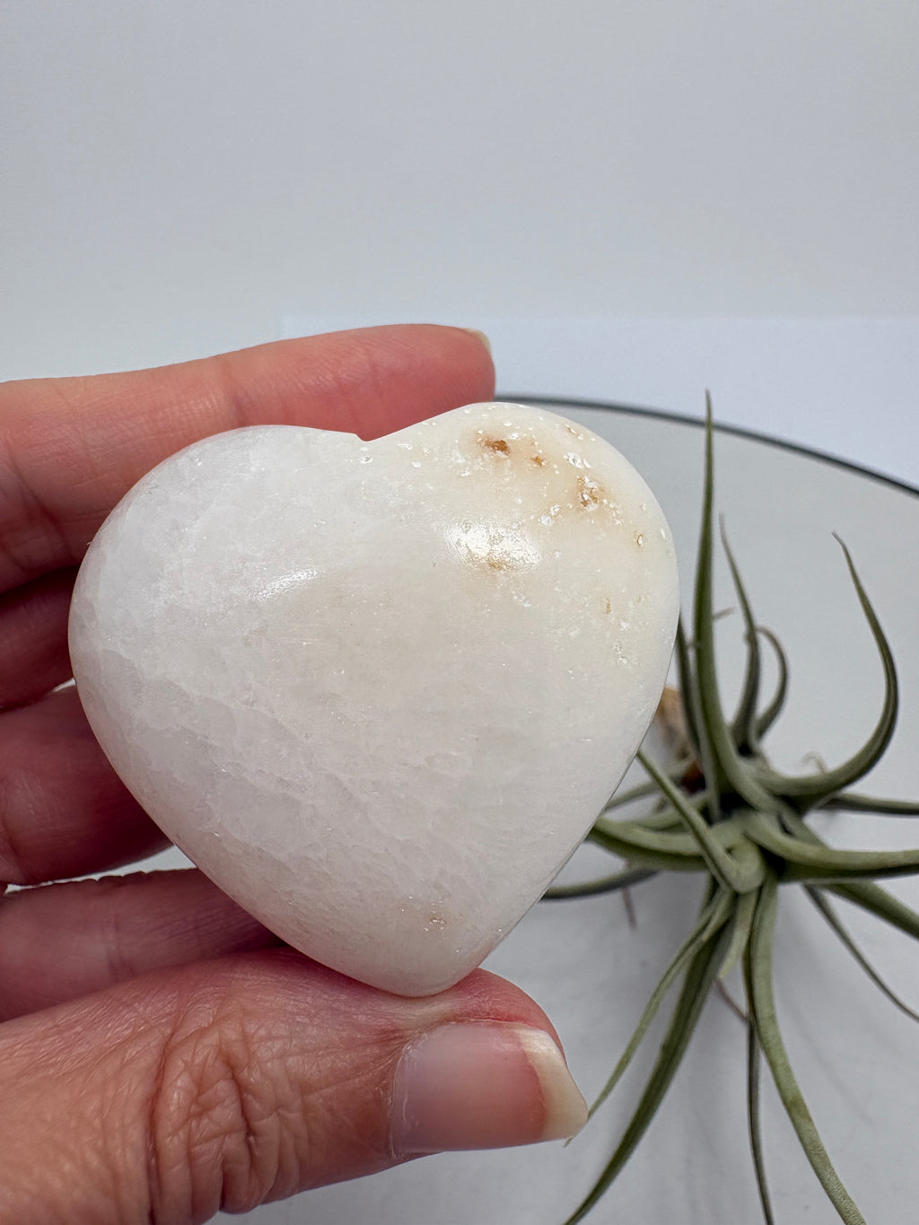 Corazón de escolecita natural pequeño - energía angelical y calma profunda - foto 5