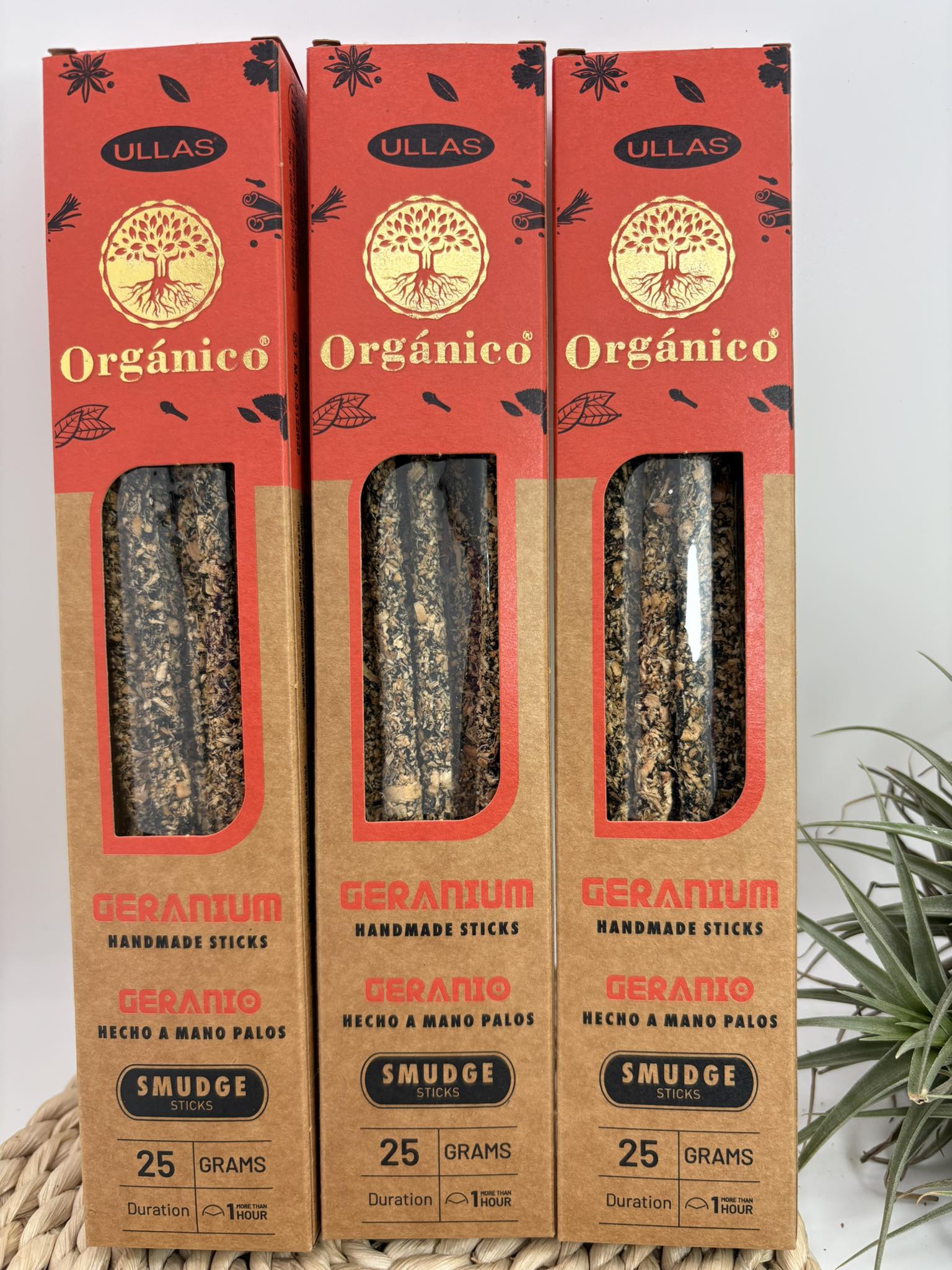 Incienso Natural Geranio Ullas