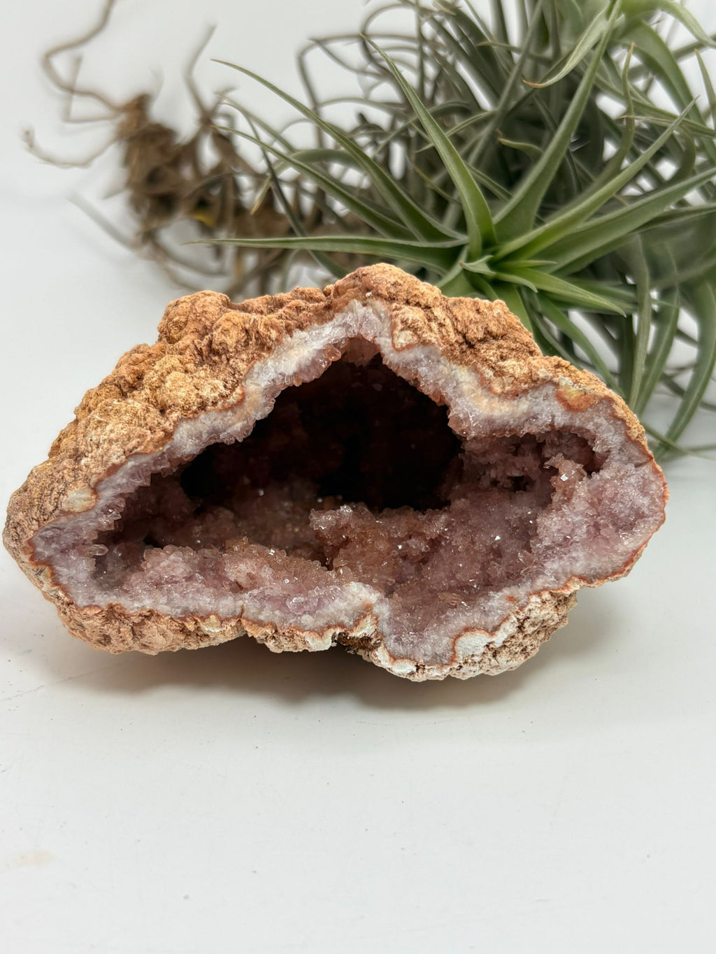 Geoda de amatista rosa de Argentina