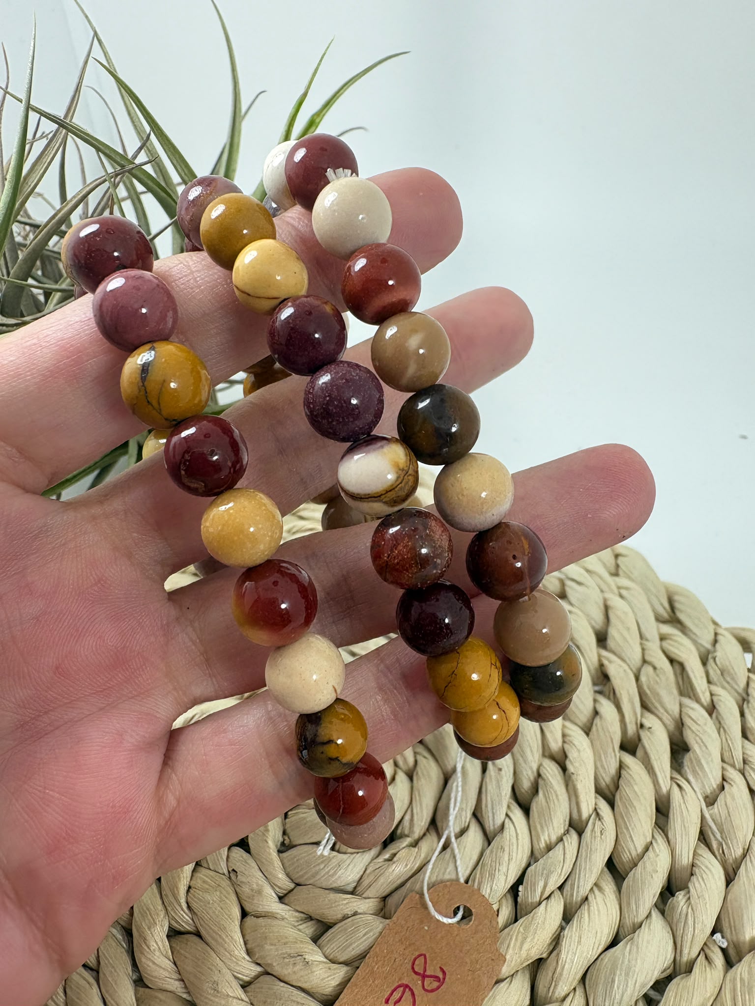 Pulsera de mokaita de 8mm