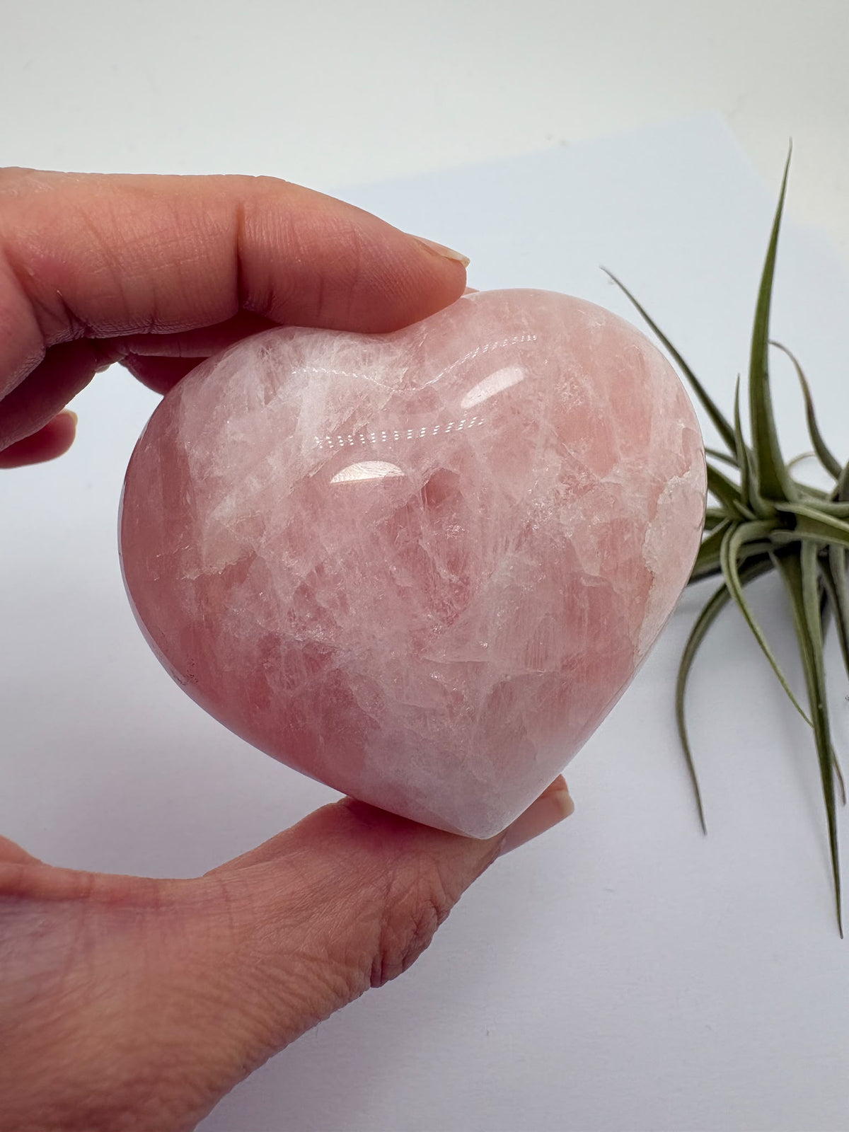 Corazón de cuarzo rosa de Madagascar - foto 5