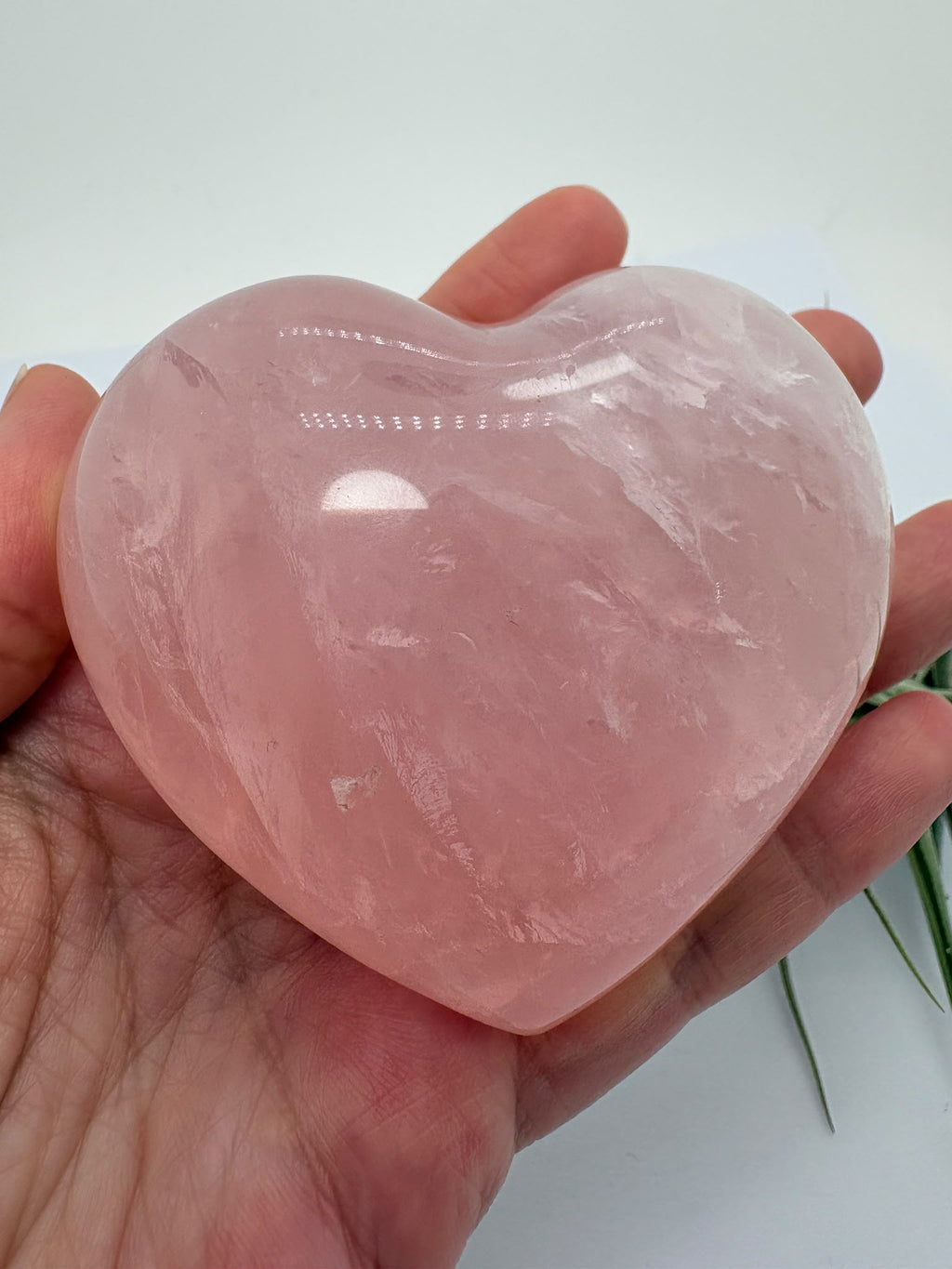 Corazón de cuarzo rosa de Madagascar - foto 7