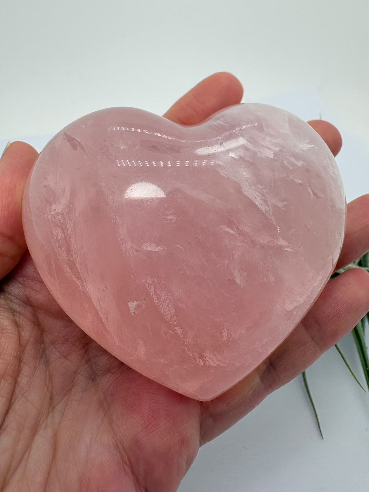 Corazón de cuarzo rosa de Madagascar - foto 7