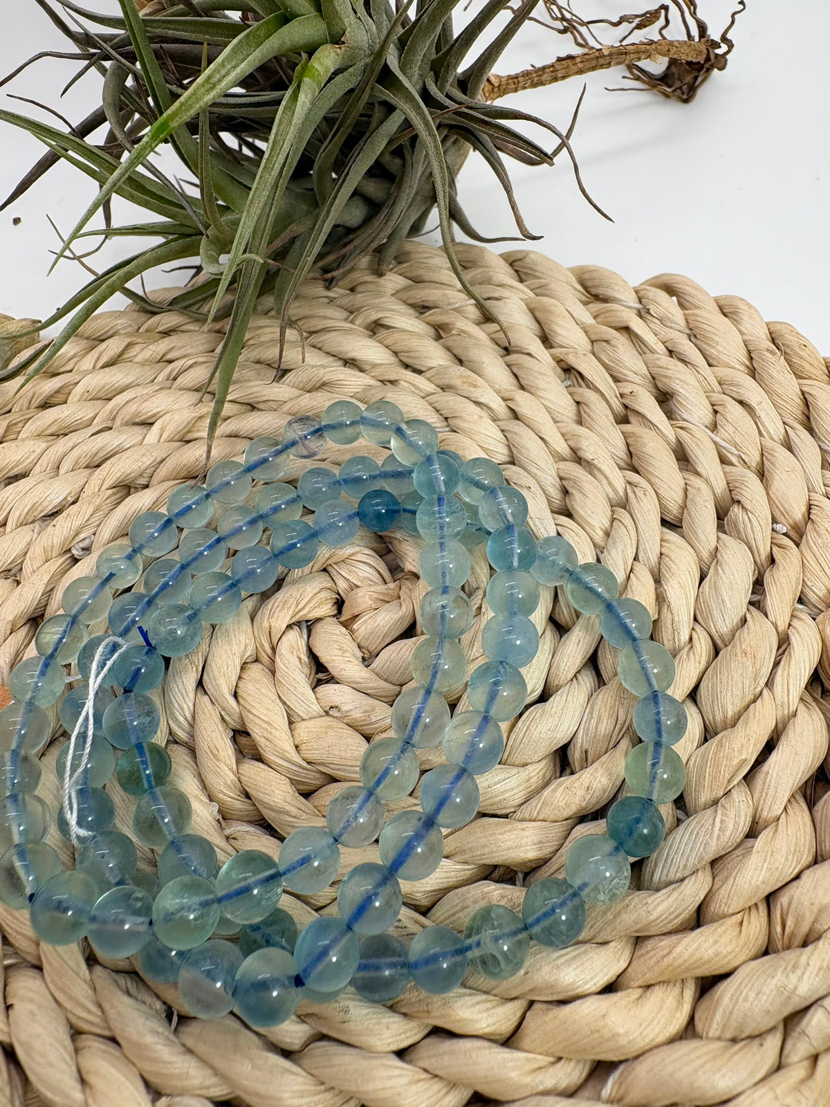 Pulsera fluorita azul 6mm