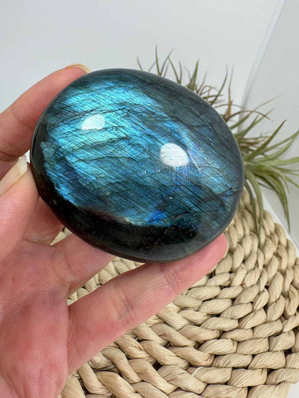 Palmstone de labradorita azul