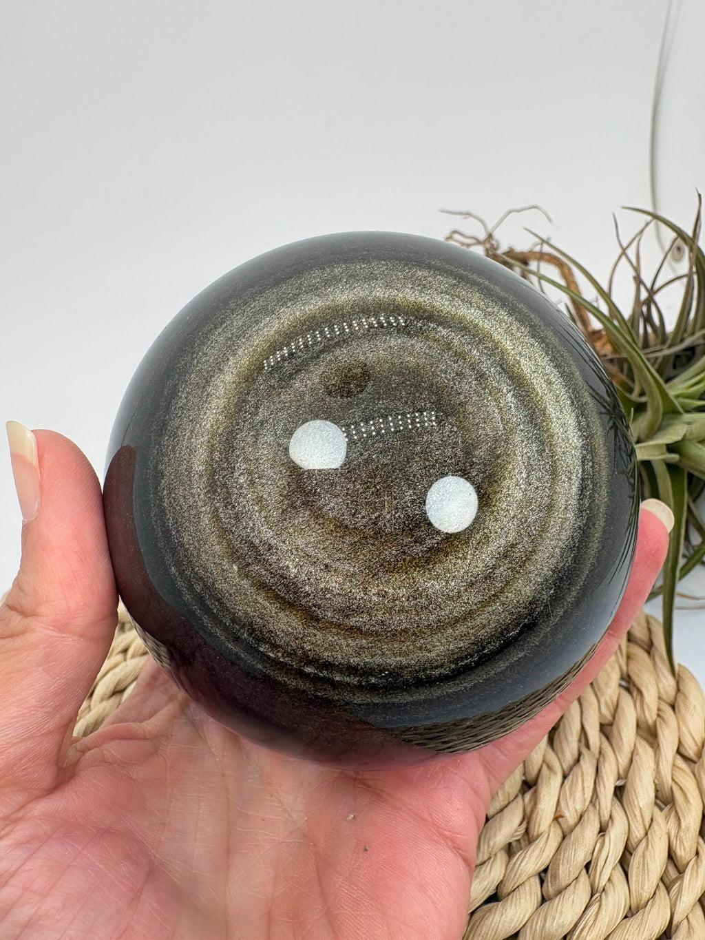 Esfera de obsidiana grande de México