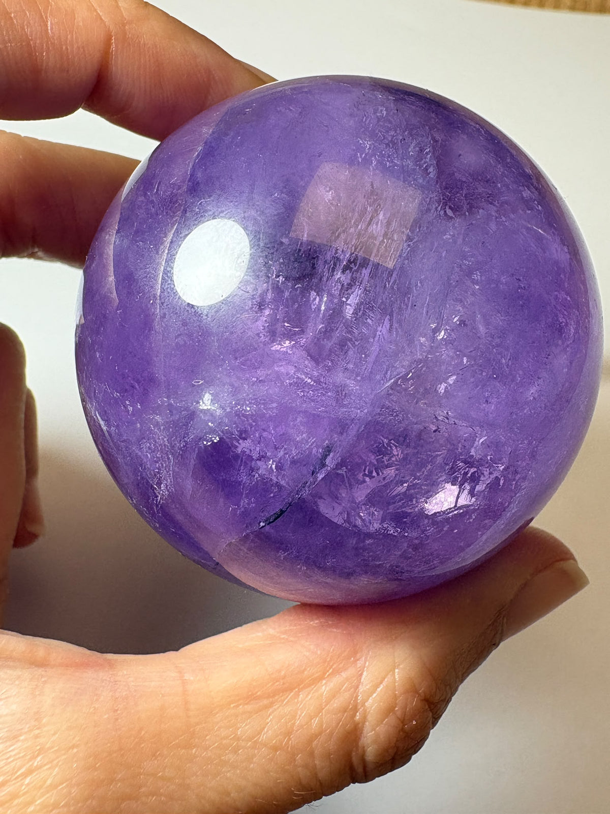 Esfera de amatista lila con zona ahumada - foto 9