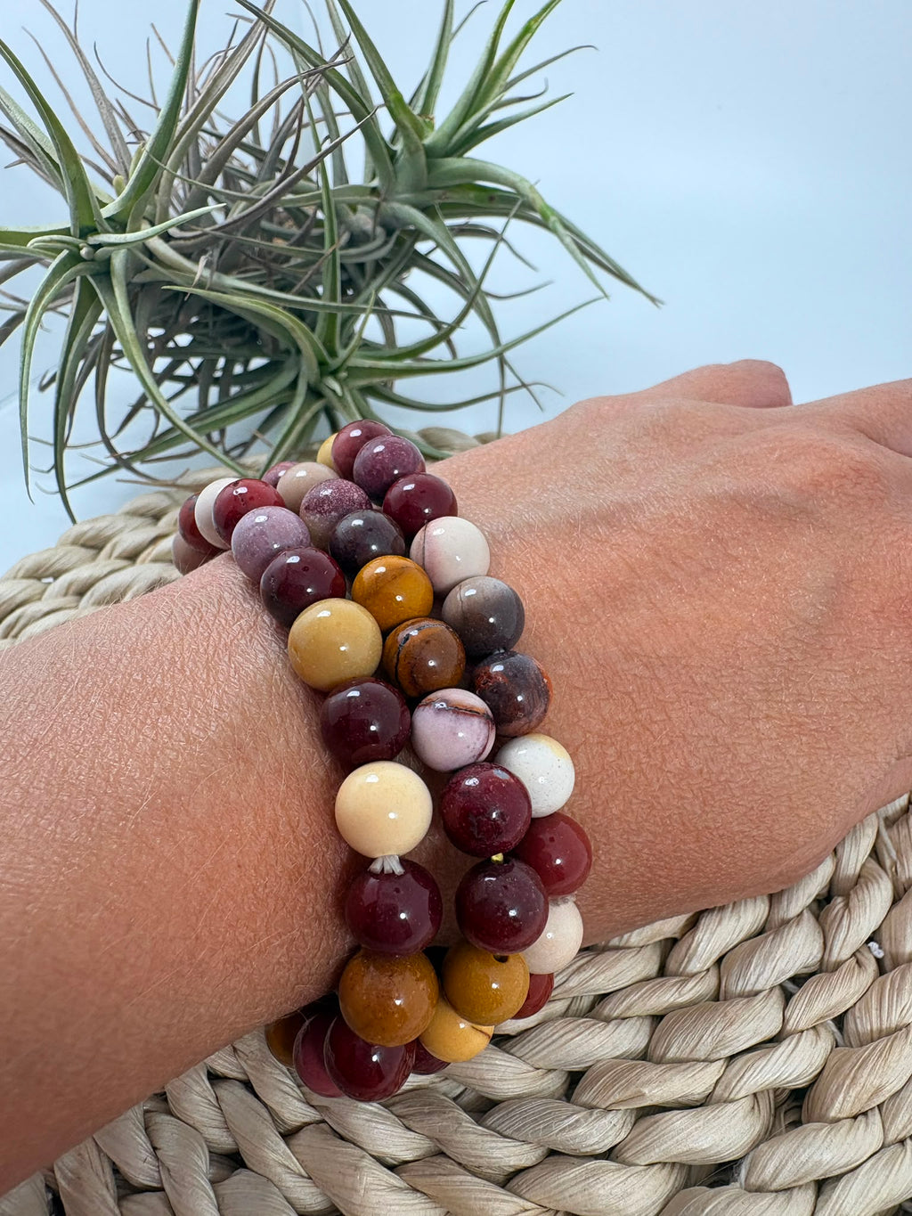 Pulsera de mokaita de 8mm