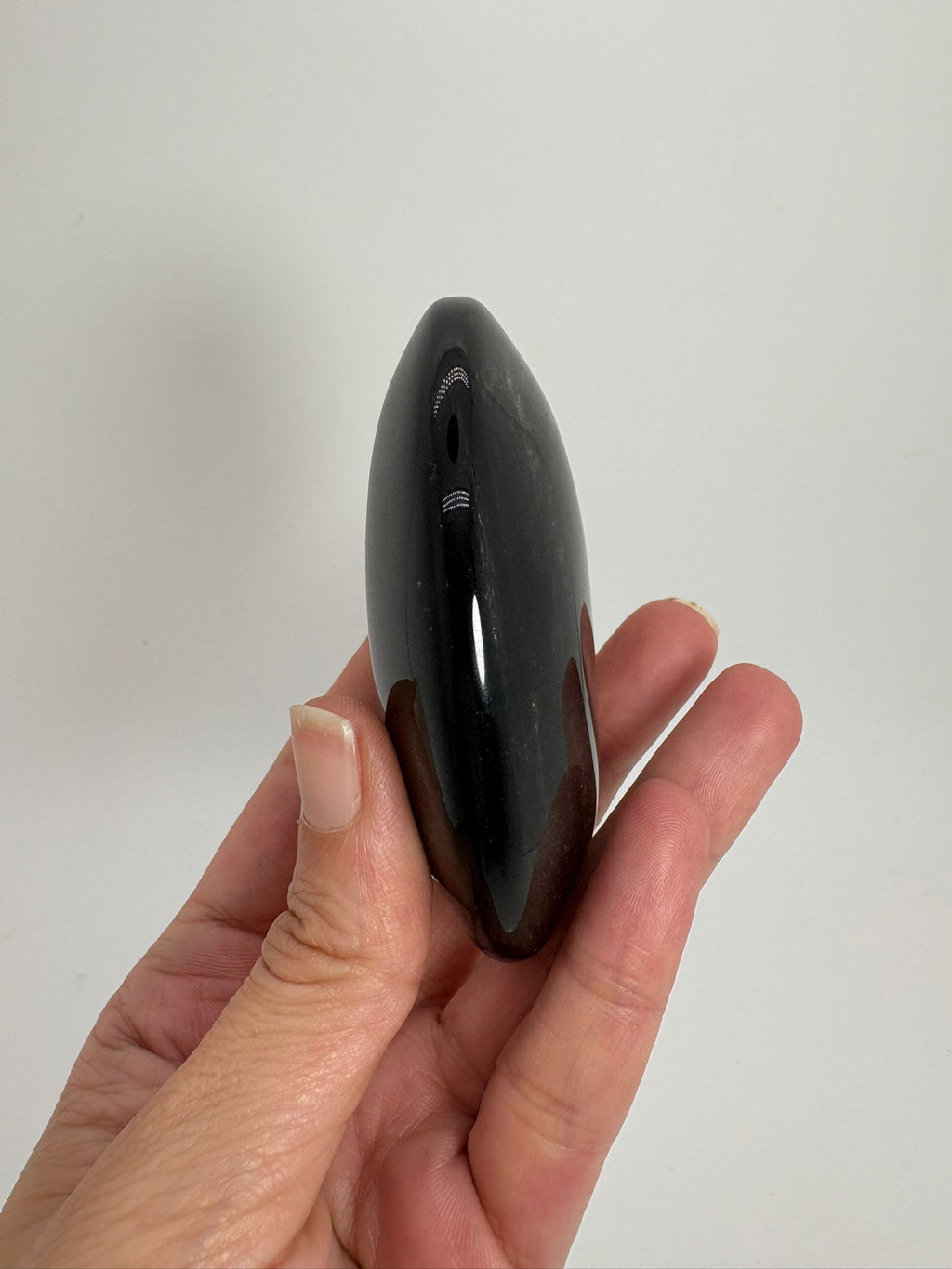 Palmstone obsidiana plateada