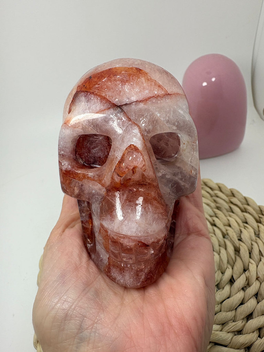 Calavera de cuarzo fuego