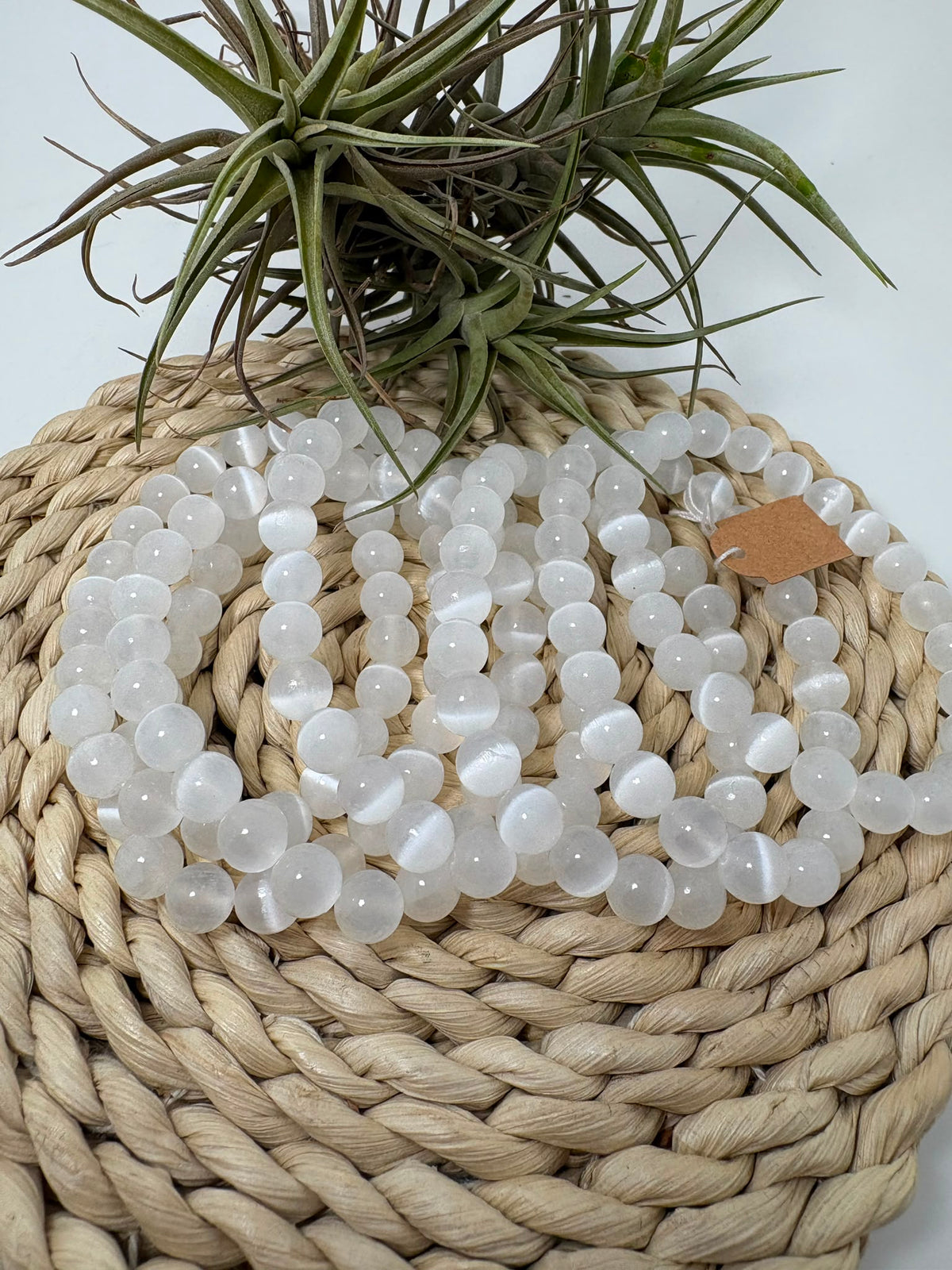 Pulsera de selenita natural 8mm