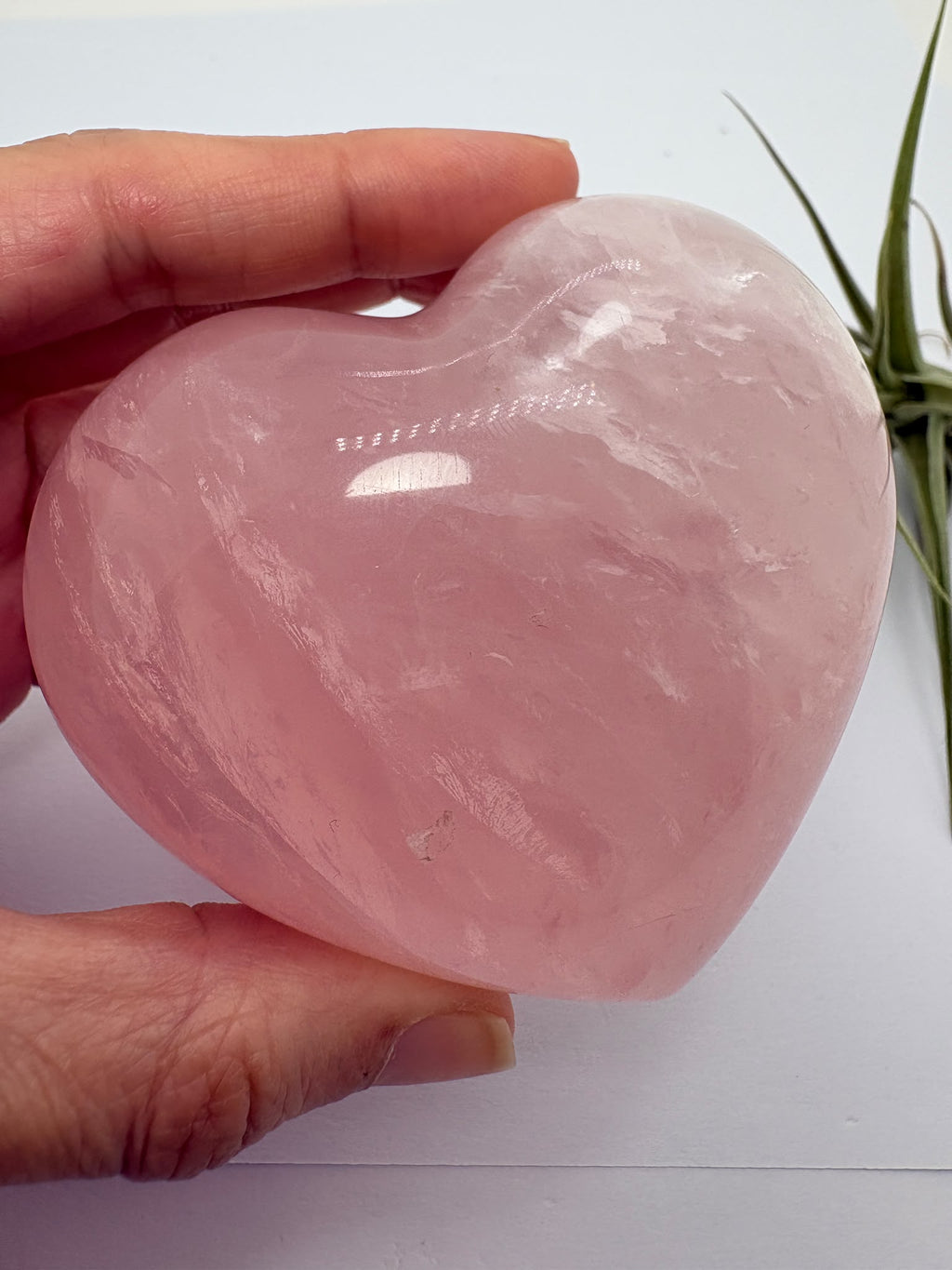 Corazón de cuarzo rosa de Madagascar - foto 8