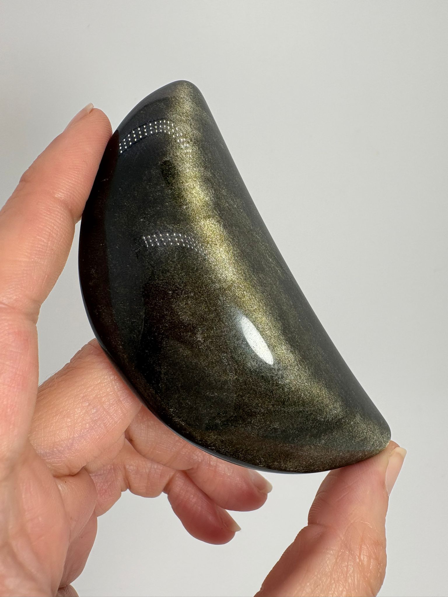 Obsidiana dorada pulida