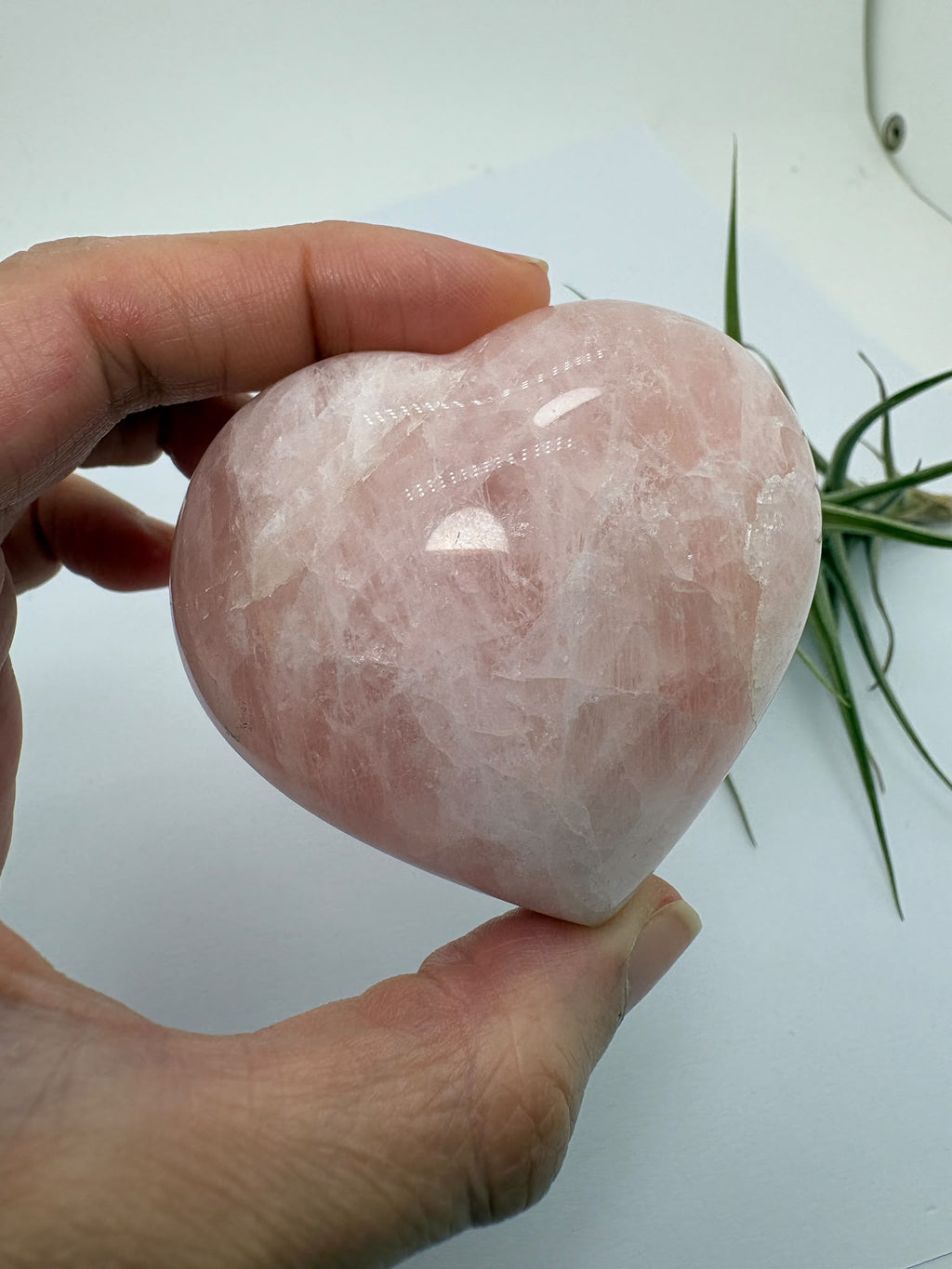 Corazón de cuarzo rosa de Madagascar - foto 8