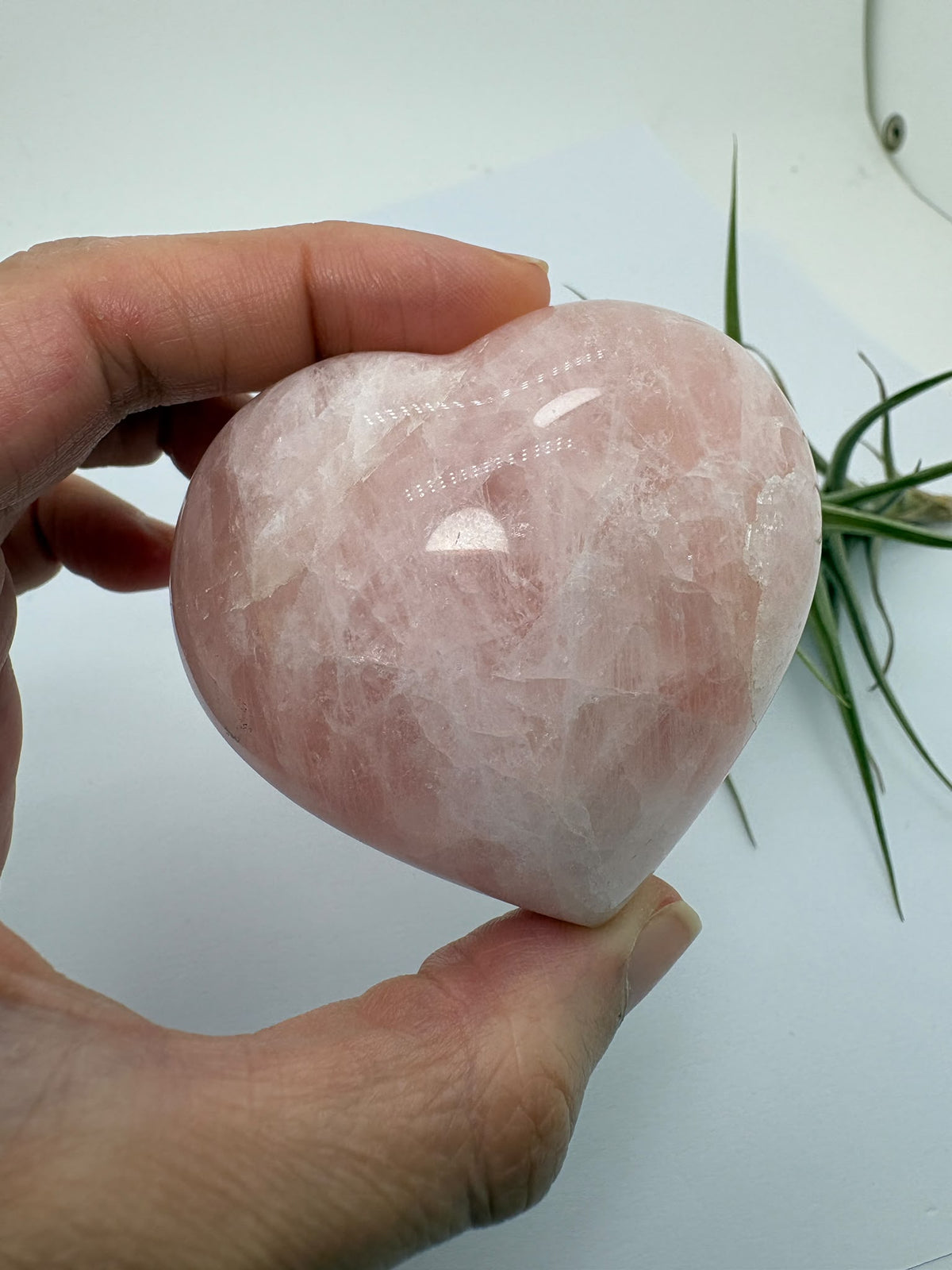 Corazón de cuarzo rosa de Madagascar - foto 8