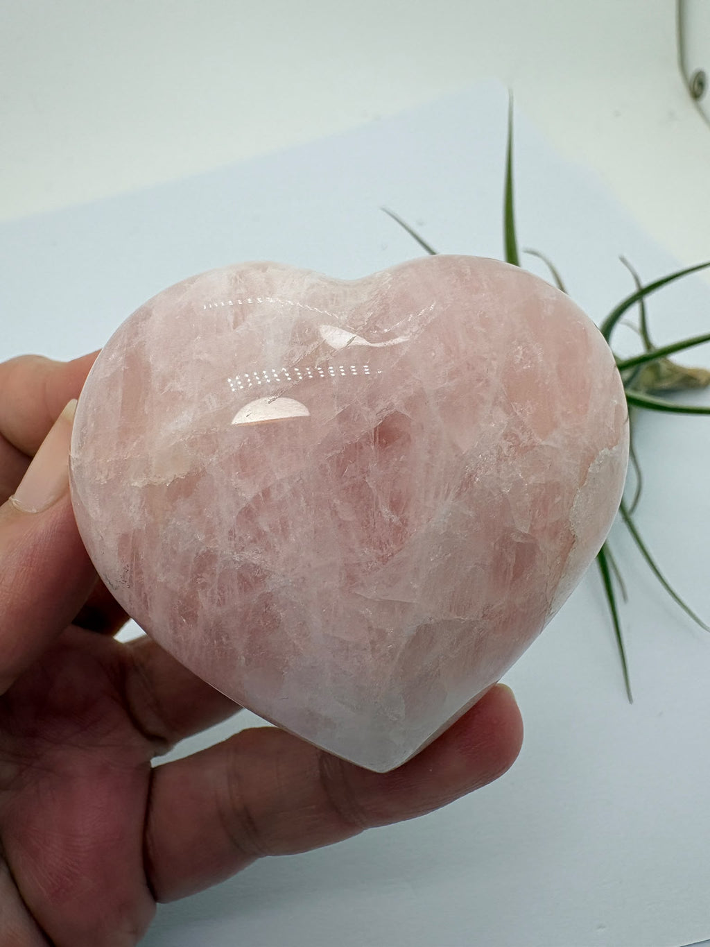Corazón de cuarzo rosa de Madagascar - foto 7