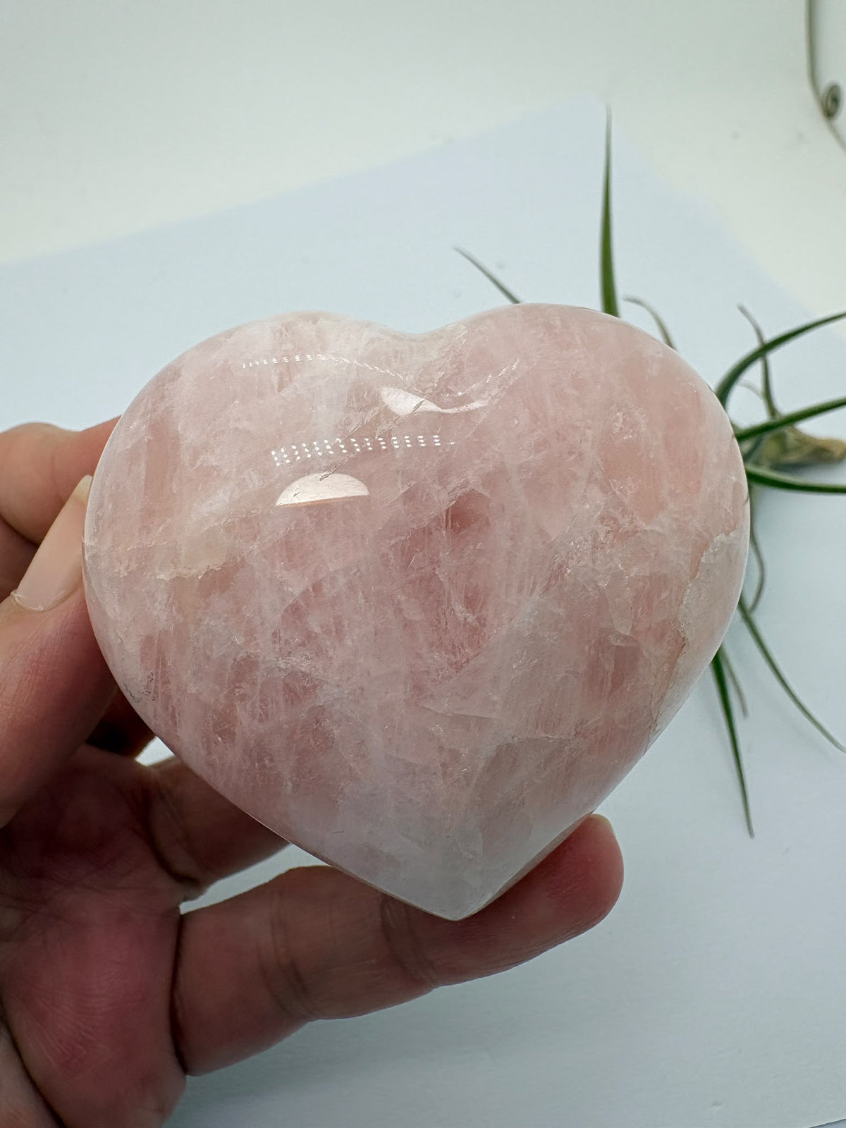 Corazón de cuarzo rosa de Madagascar - foto 7