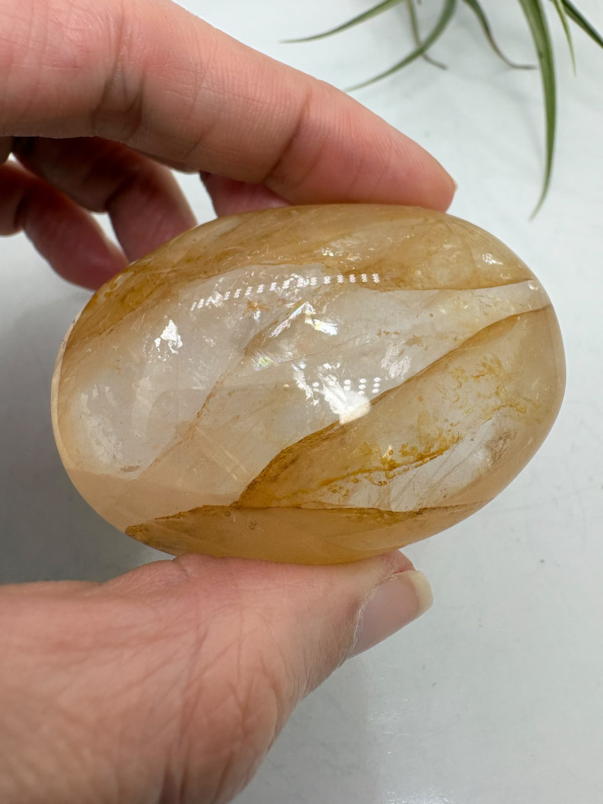 Palmstone de cuarzo hematoide con inclusiones naturales - foto 7