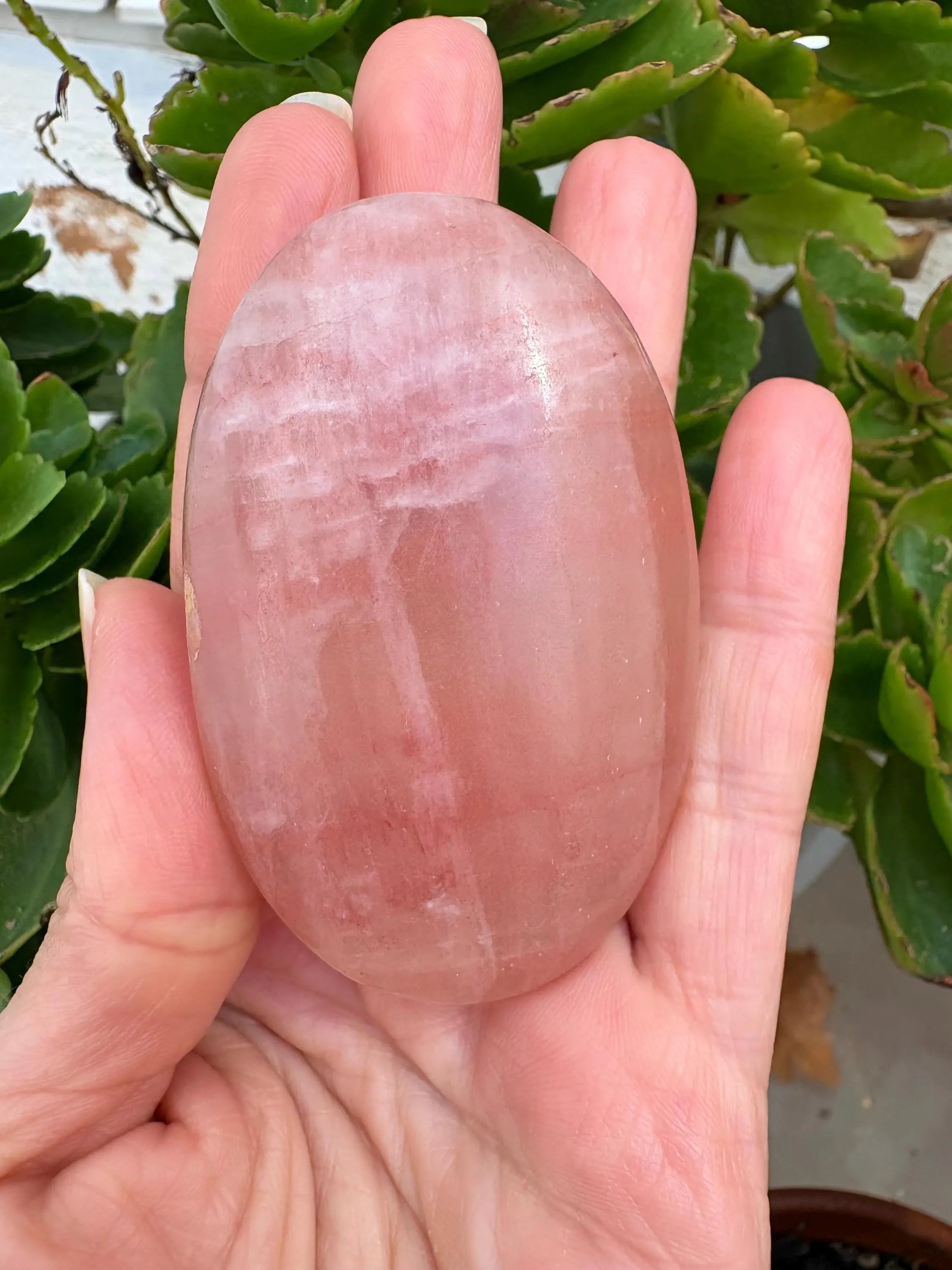 Palmstone calcita rosa natural
