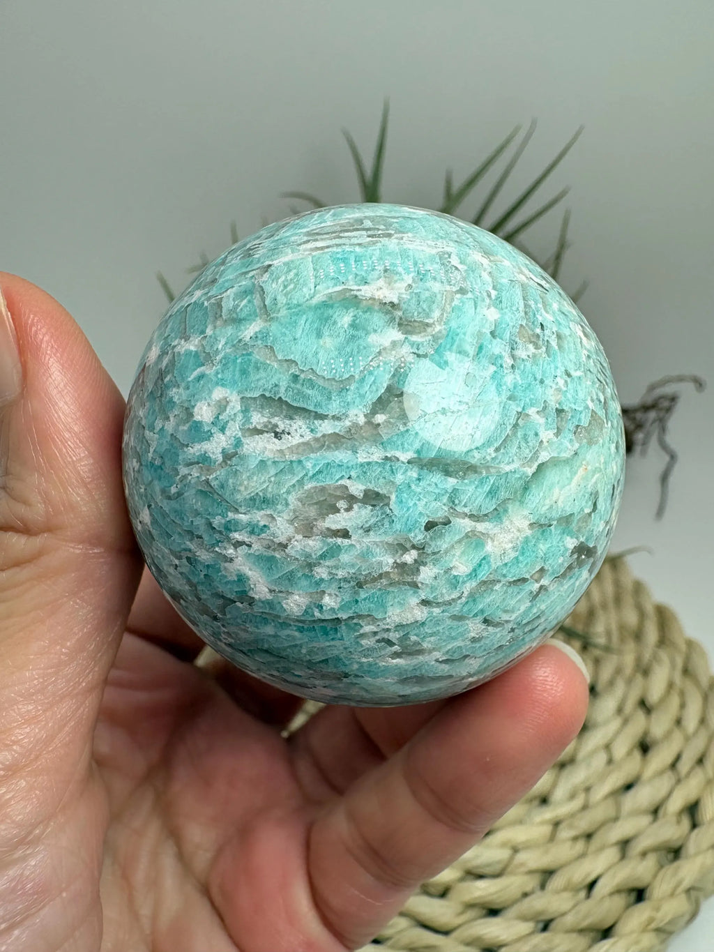 Esfera de amazonita natural