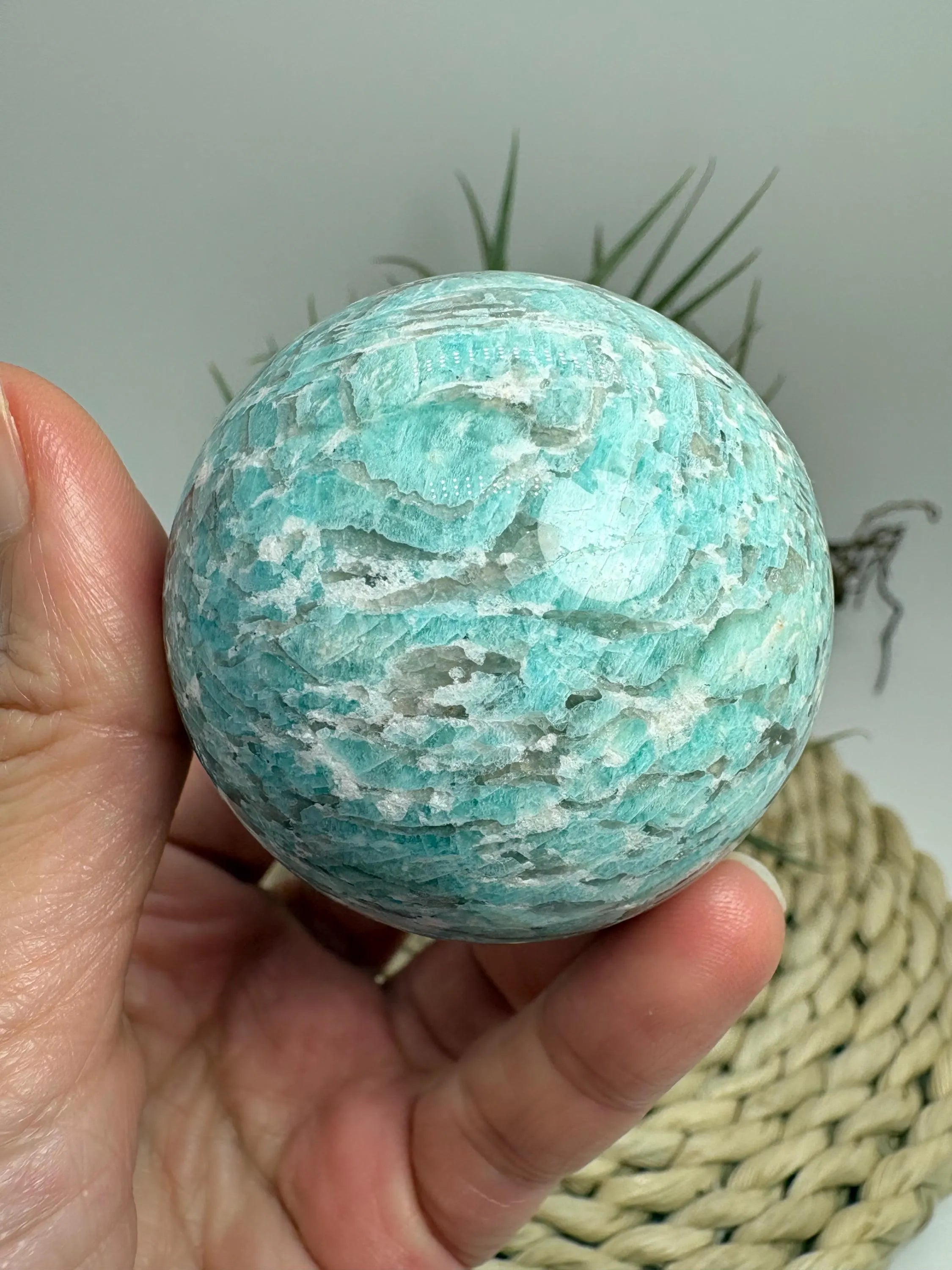 Esfera de amazonita natural
