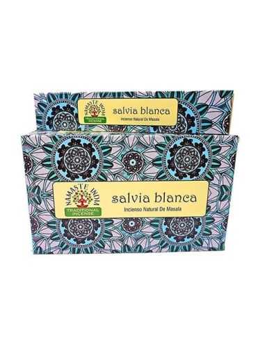 Incienso tradicional de salvia blanca de la marca namasté 