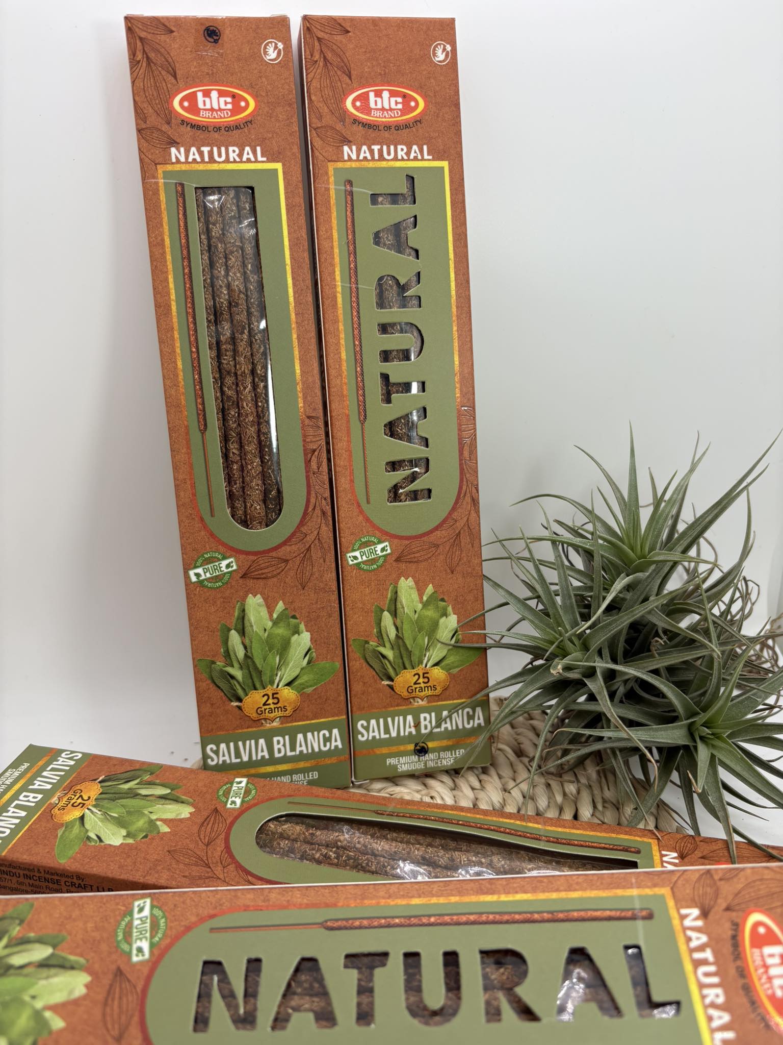 Incienso natural de salvia blanca